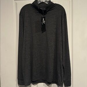 PGA Tour Heather Caviar Quarter-Zip Pullover